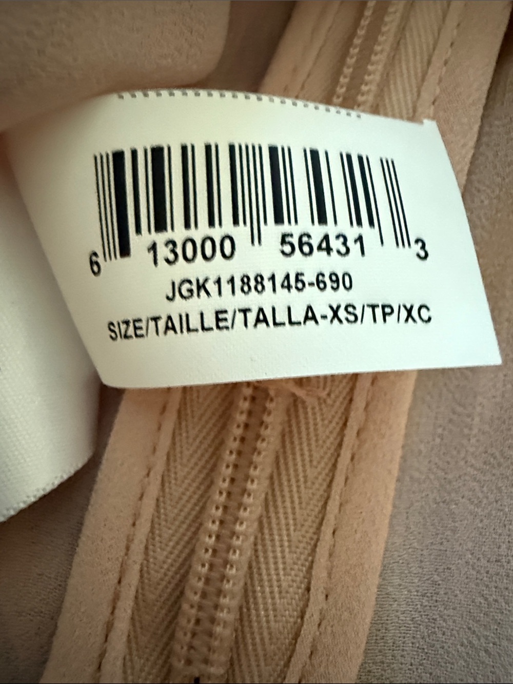 BCBGMaxAzria Blush Pleated Asymmetrical Ruffle Top - Picture 4 of 4